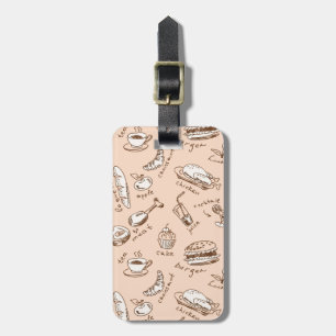 Pattern With Food Luggage Tag