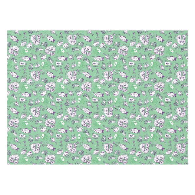 Pattern with Food Tablecloth (Front (Horizontal))