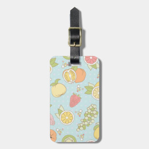 Pattern With Fruits And Berries Luggage Tag