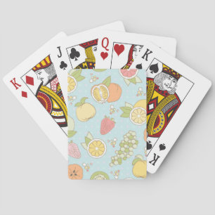 Pattern With Fruits And Berries Playing Cards