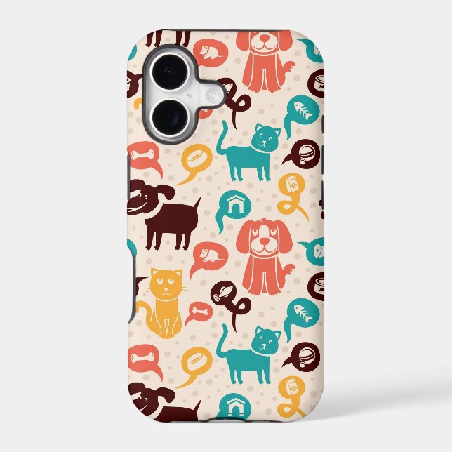Pattern With Funny Cats And Dogs (Back)