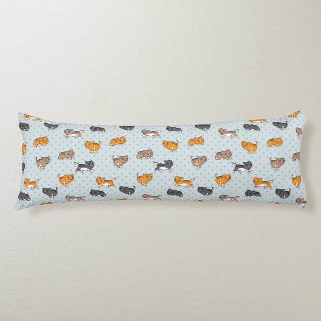 pattern with funny cats body cushion (Front)