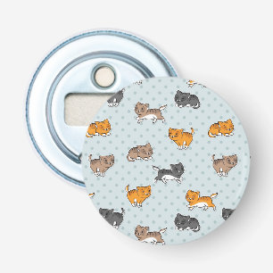 pattern with funny cats bottle opener