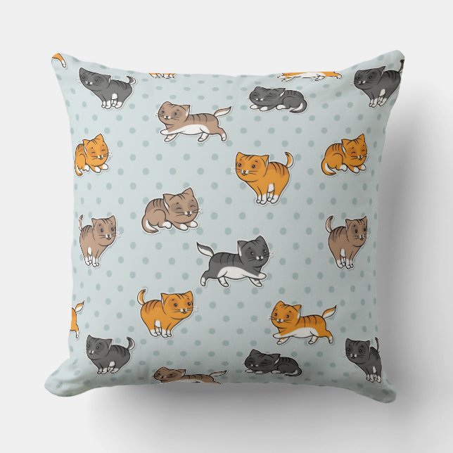 pattern with funny cats cushion (Front)