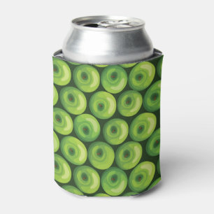 Pattern with Green Apples Can Cooler