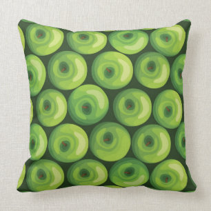 Pattern with Green Apples Cushion