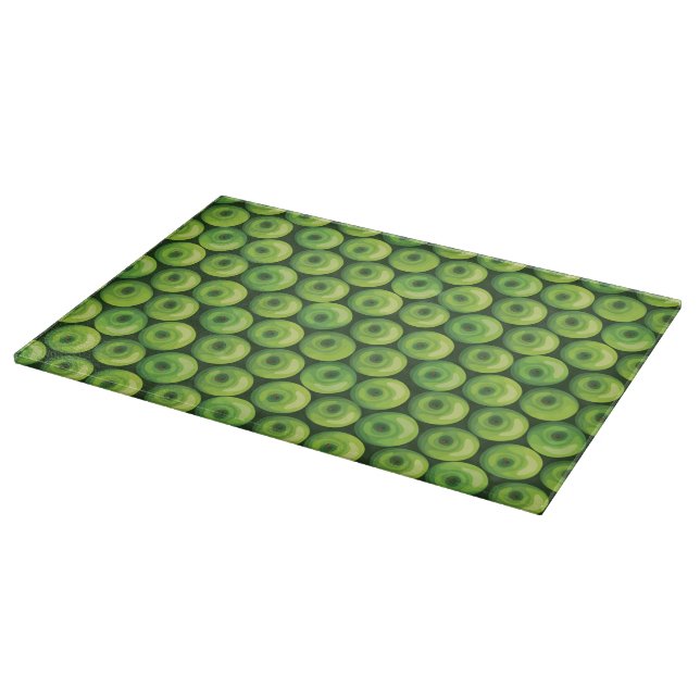 Pattern with Green Apples Cutting Board (Corner)