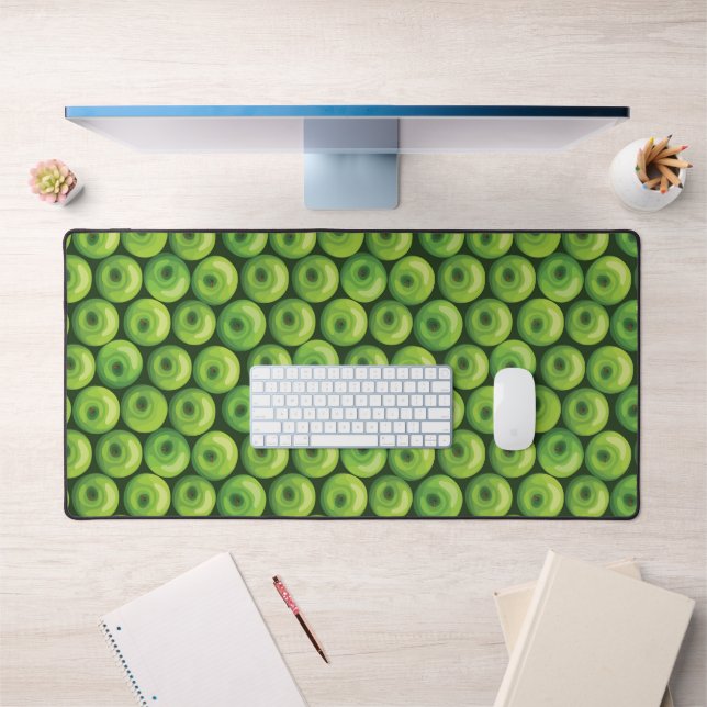 Pattern with Green Apples Desk Mat (Office 1)