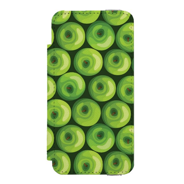 Pattern with Green Apples Incipio iPhone Wallet Case (Folio Front)