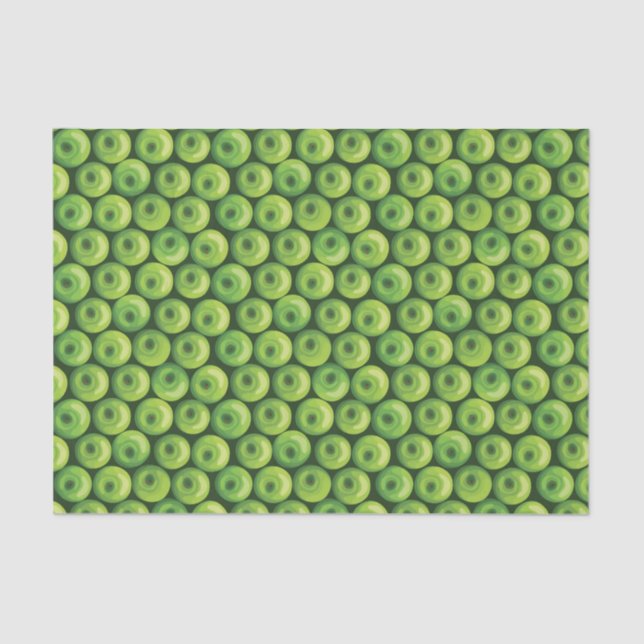 Pattern with Green Apples Tissue Paper (Front)