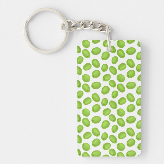 Pattern with  green olives key ring (Front)