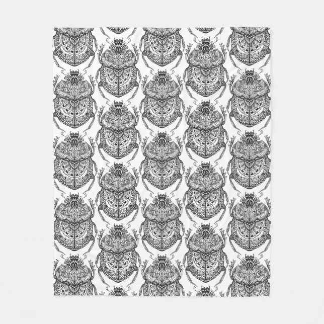 Pattern With Hand Doodle Fleece Blanket (Front)