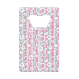 Pattern with Hearts and Flowers