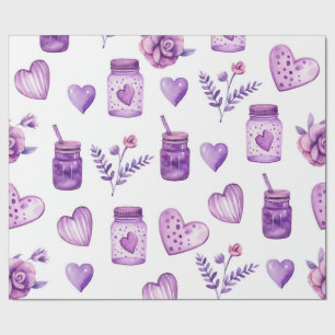 pattern with hearts for valentine's day wrapping paper