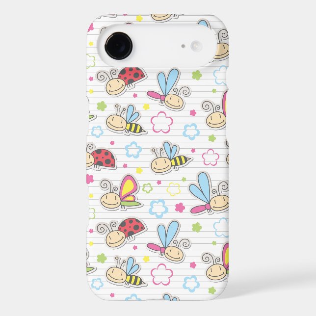 pattern with insects Case-Mate iPhone case (Back)
