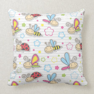 pattern with insects cushion