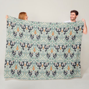 Pattern with Ivory-billed woodpeckers Fleece Blanket