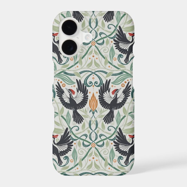 Pattern with Ivory-billed woodpeckers Samsung Galaxy S21+ Case (Back)