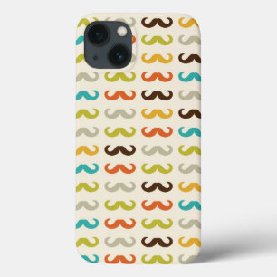 Pattern with moustache iPhone 13 case