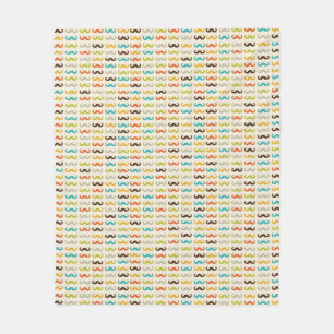 Pattern with moustache fleece blanket