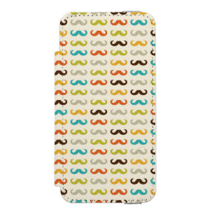 Pattern with moustache incipio watson™ iPhone 5 wallet case