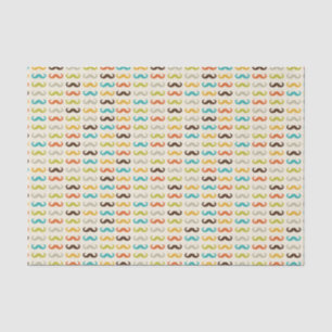 Pattern with moustache tissue paper