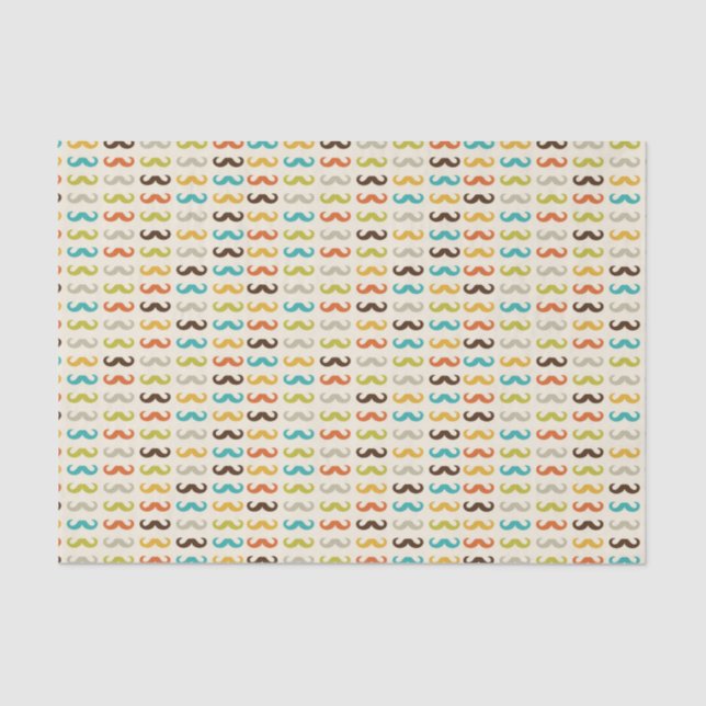 Pattern with moustache tissue paper (Front)