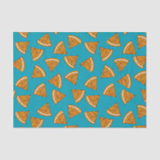 Pattern with orange quarters slice tissue paper