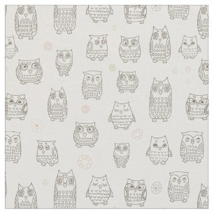 Pattern with owls fabric