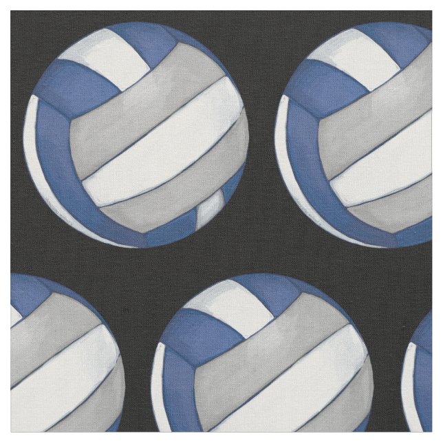 Pattern with Painted silver Volleyball Fabric (Close Up)
