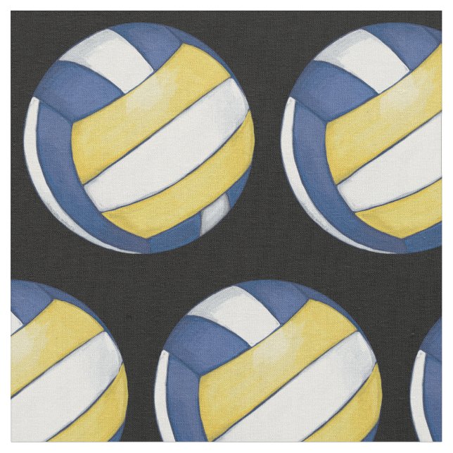 Pattern with Painted Volleyball Fabric (Close Up)