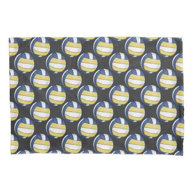 Pattern with Painted Volleyball Pillowcase (Front)