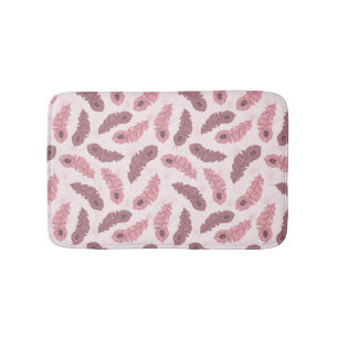 pattern with peacock feathers bath mat
