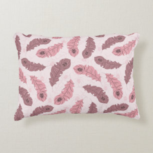 pattern with peacock feathers decorative cushion