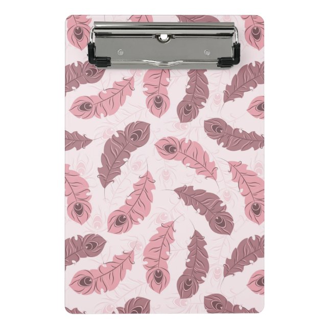 pattern with peacock feathers mini clipboard (Front)