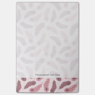 pattern with peacock feathers post-it notes