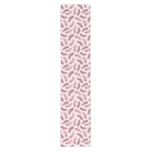 pattern with peacock feathers short table runner