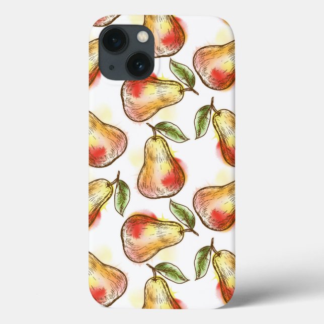 Pattern with pear Case-Mate iPhone case (Back)