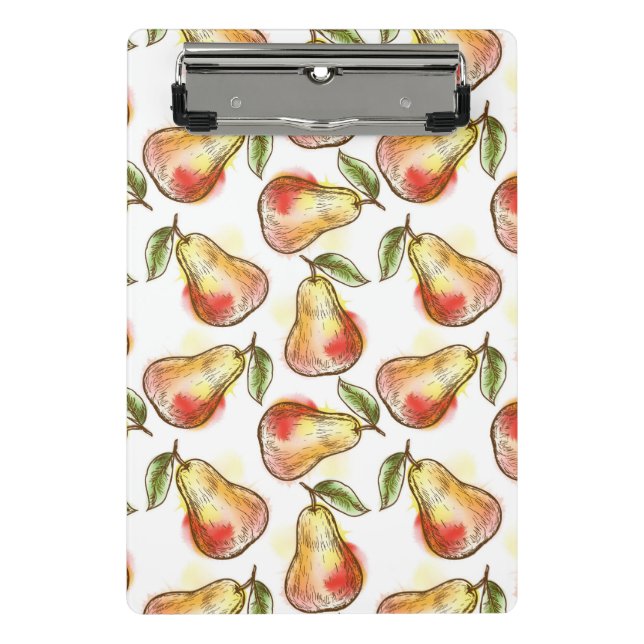 Pattern with pear mini clipboard (Front)