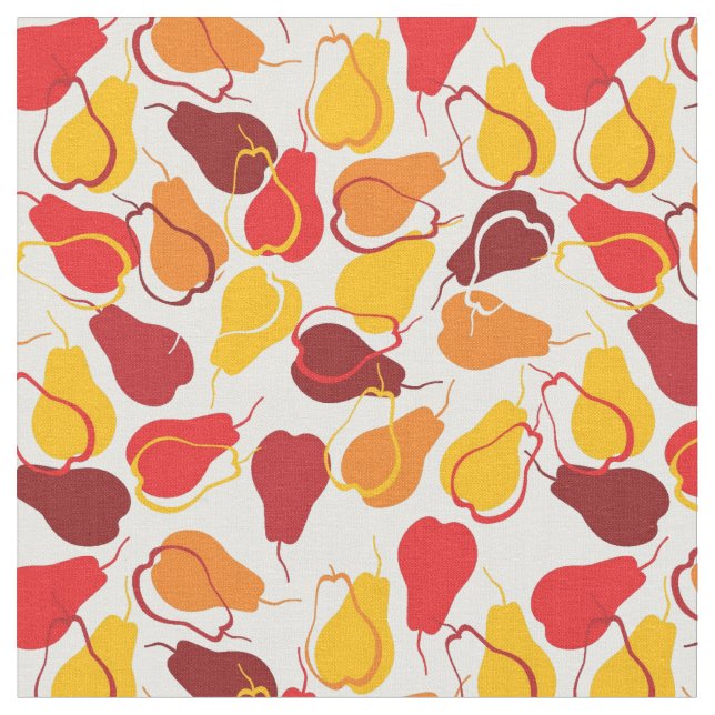 Pattern with pears fabric (Close Up)