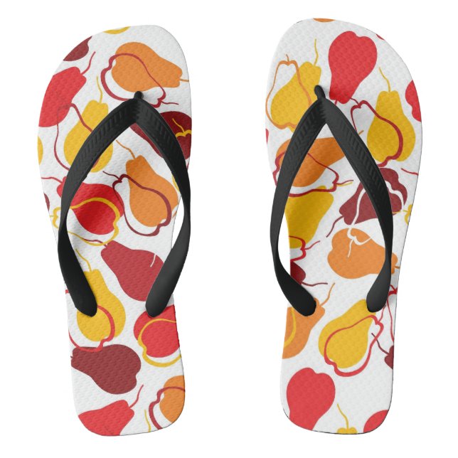 Pattern with pears jandals (Footbed)