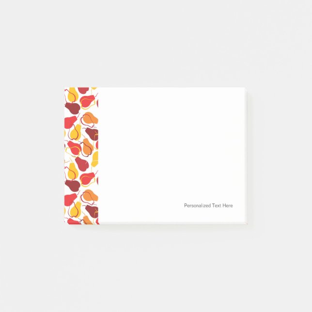 Pattern with pears post-it notes (Front)