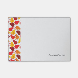 Pattern with pears post-it notes