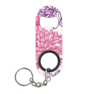 Pattern with pink asters and dahlia
