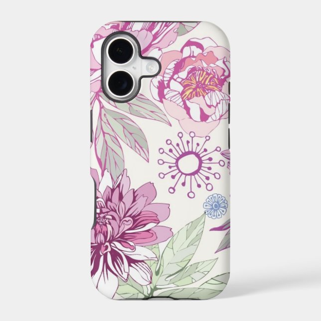 Pattern with pink flowers (Back)
