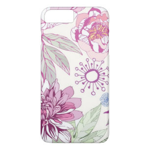 Pattern with pink flowers Case-Mate iPhone case