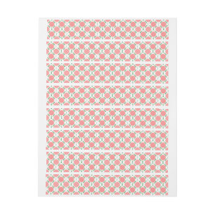  pattern with pink flowers   wraparound address label