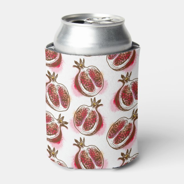 Pattern with pomegranate can cooler (Can Front)