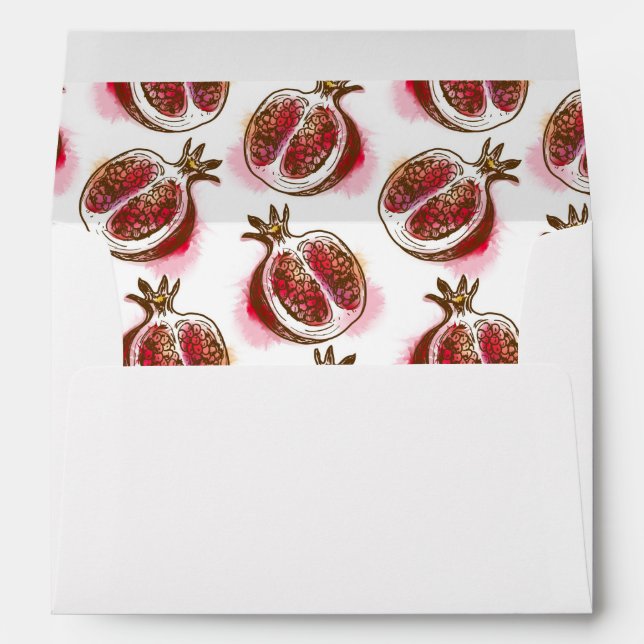 Pattern with pomegranate envelope (Back (Bottom))