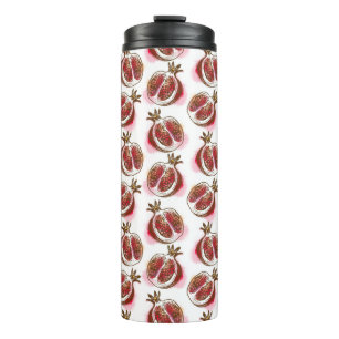 Pattern with pomegranate thermal tumbler